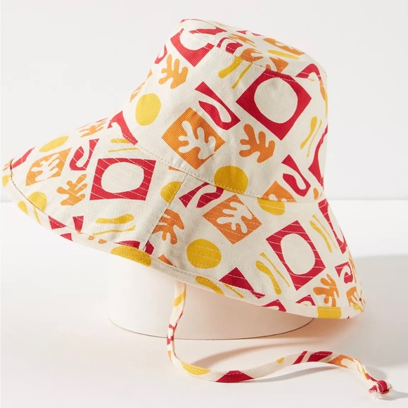 Lack of Color NWT Holiday Bucket Hat in Formes Sun Print - Picture 4 of 9